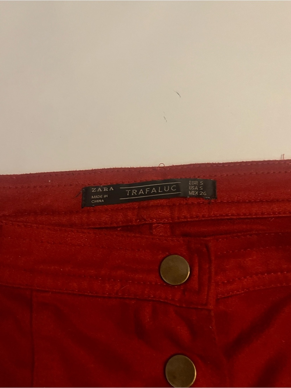 Zara Rust Red Button-Front Mini Skirt - Picture 4 of 4